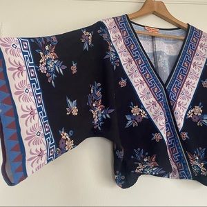 Flying Tomato Surplice Top Kimono Sleeves